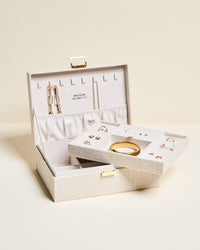 Louise Linen-Look Jewelry Box