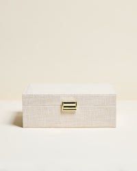 Louise Linen-Look Jewelry Box