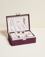 Louise Linen-Look Jewelry Box