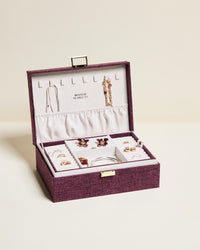 Louise Linen-Look Jewelry Box