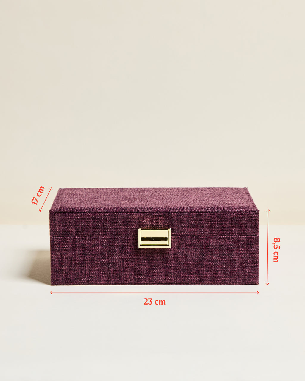 Louise Linen-Look Jewelry Box