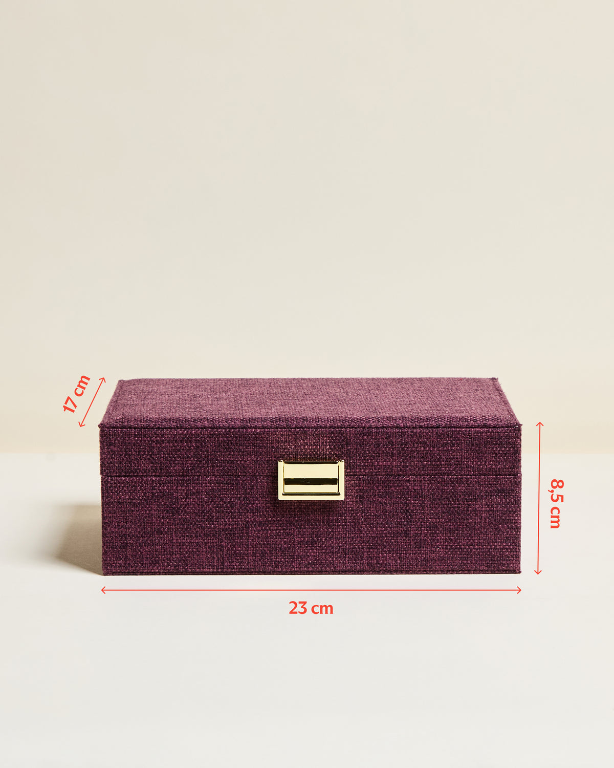 Louise Linen-Look Jewelry Box