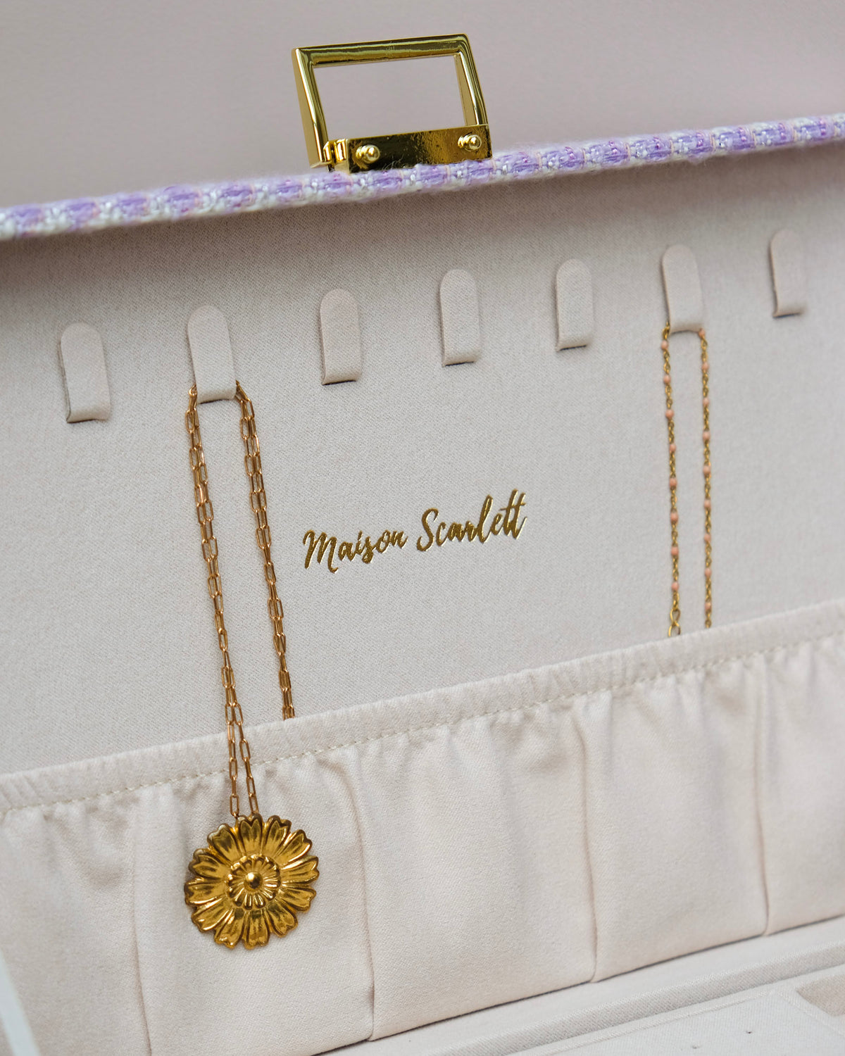 Louise Houndstooth Jewelry Box - Outlet