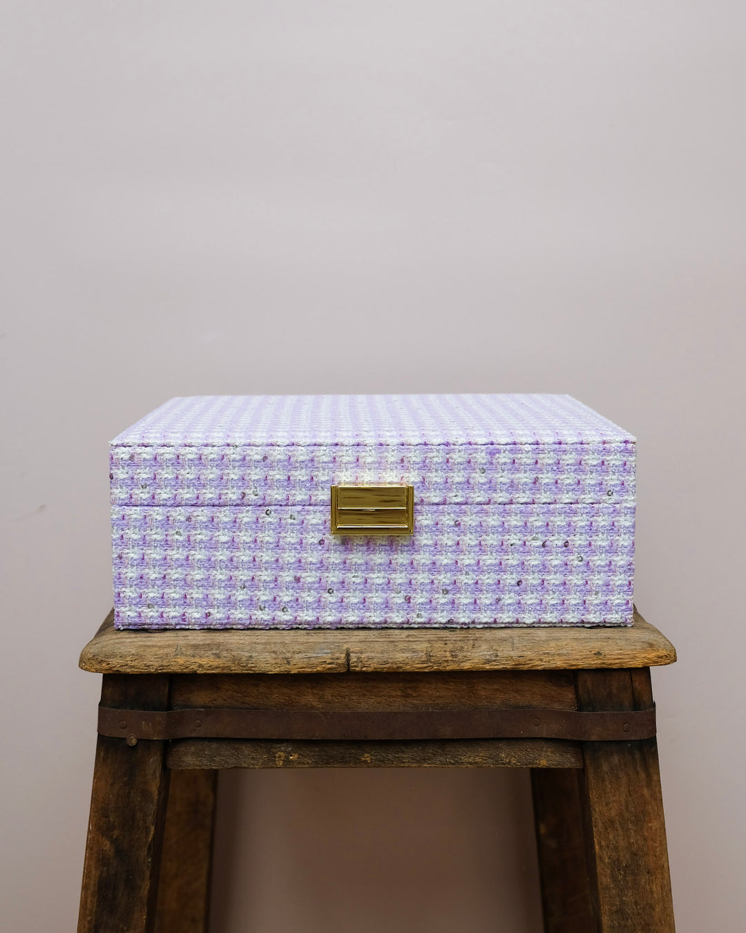 Louise houndstooth jewelry box