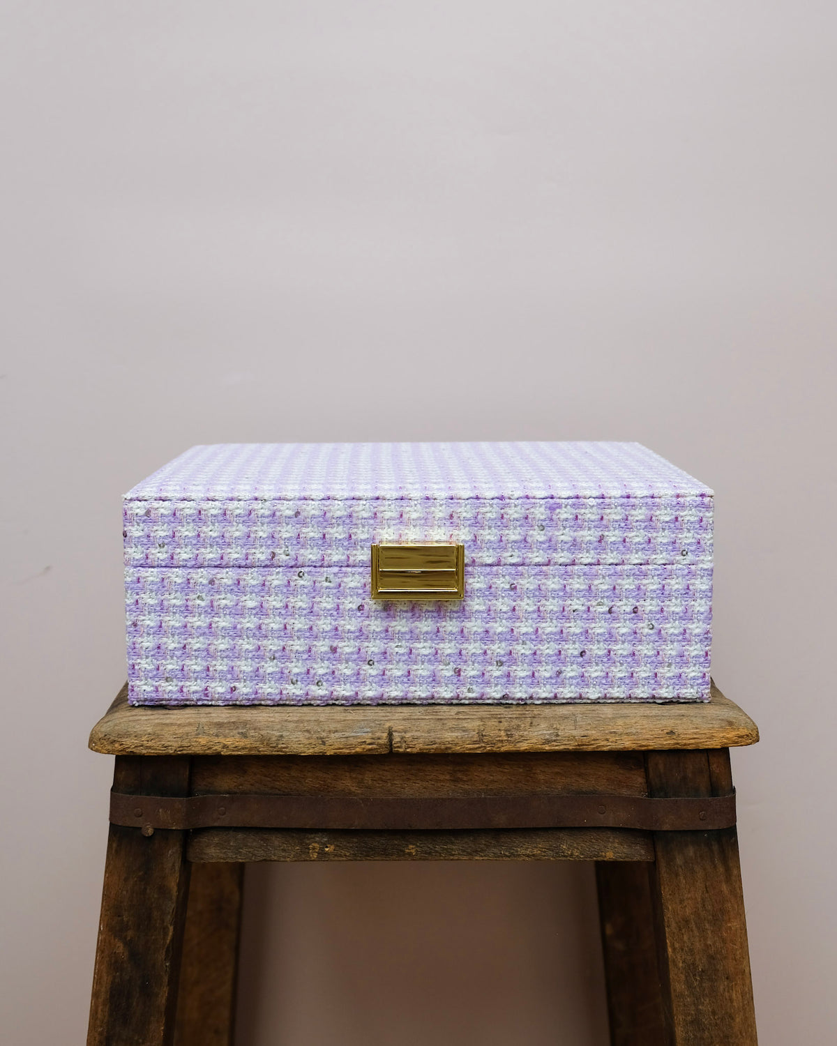Louise Houndstooth Jewelry Box - Outlet