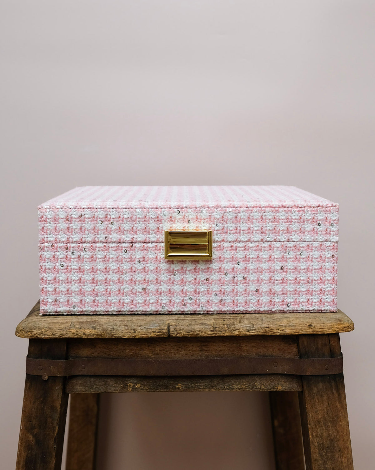 Louise Houndstooth Jewelry Box - Outlet