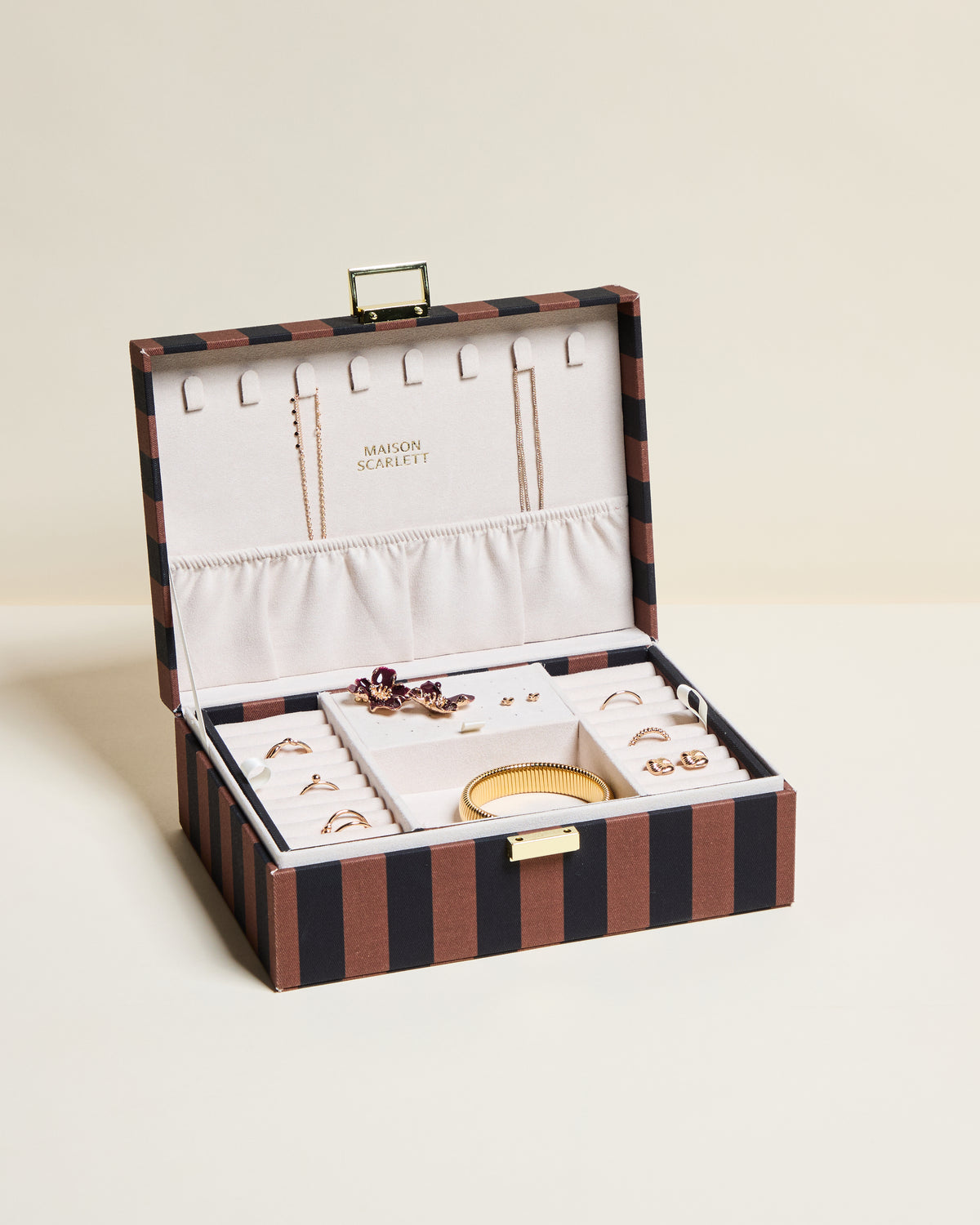 Louise Stripes Jewelry Box
