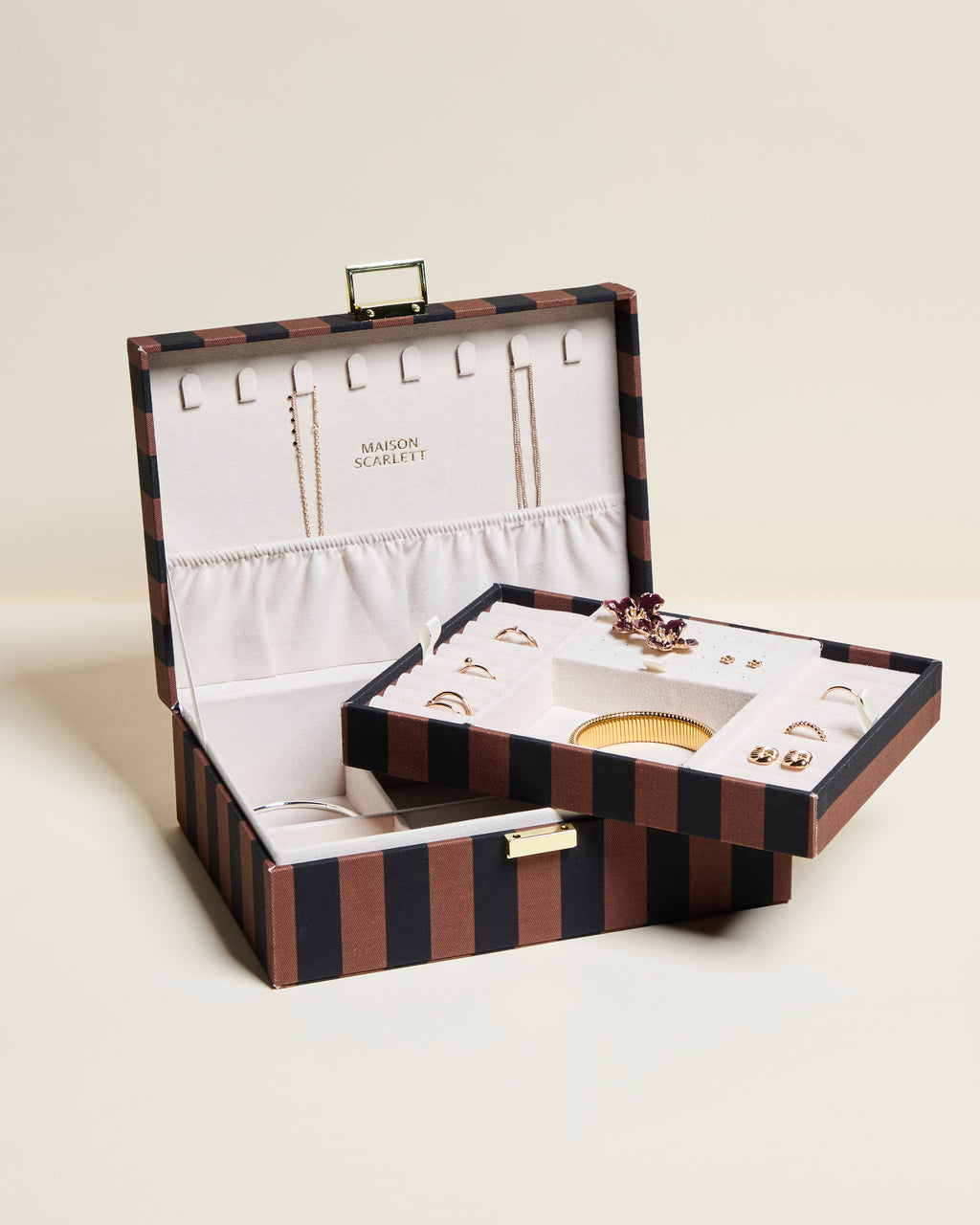 Louise Stripes Jewelry Box