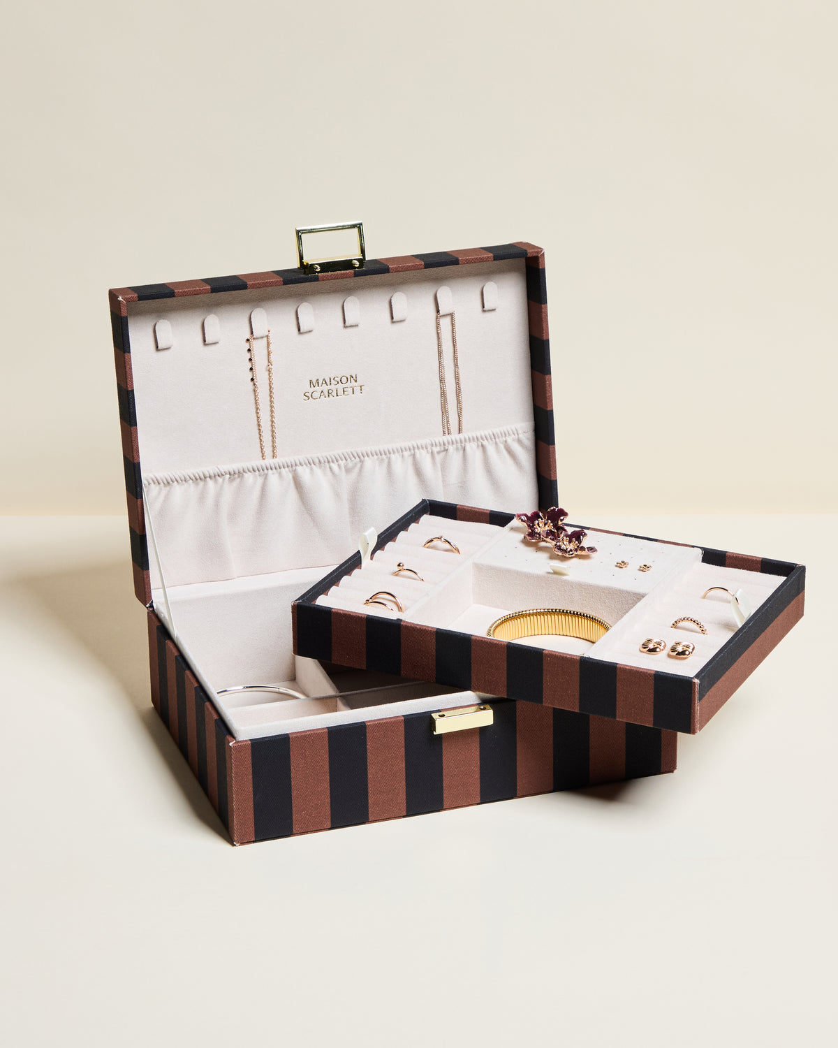 Louise Stripes Jewelry Box