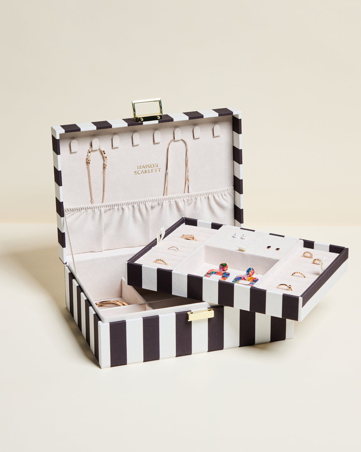 Louise Stripes Jewelry Box