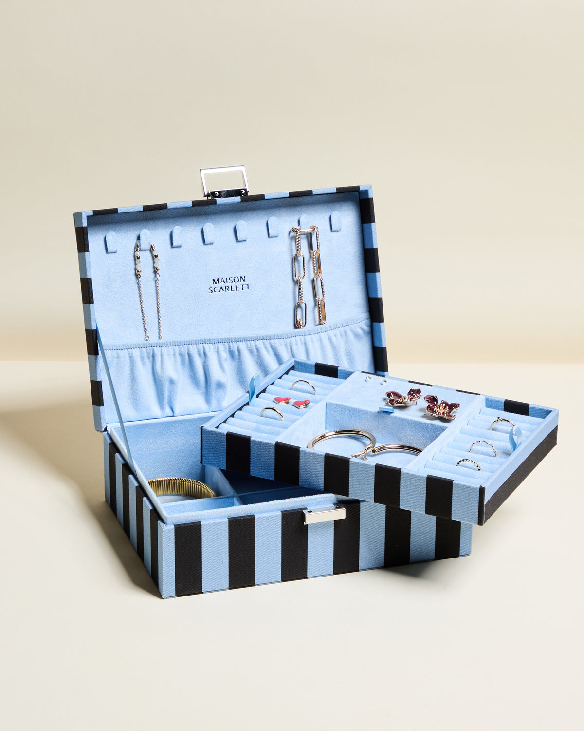 Louise Stripes Jewelry Box
