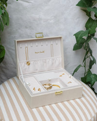 Louise Corduroy Jewelry Box - Outlet