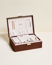 Louise corduroy velvet jewellery box