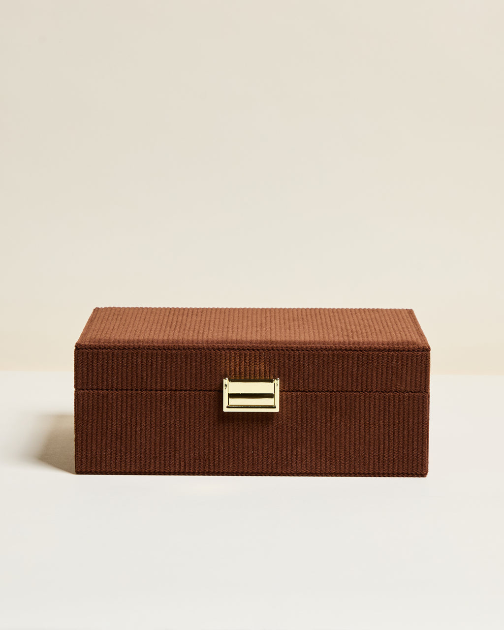 Louise corduroy velvet jewellery box