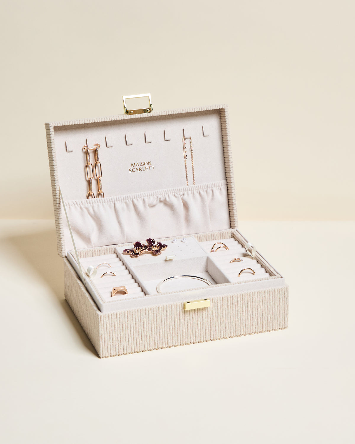 Louise corduroy jewelry box