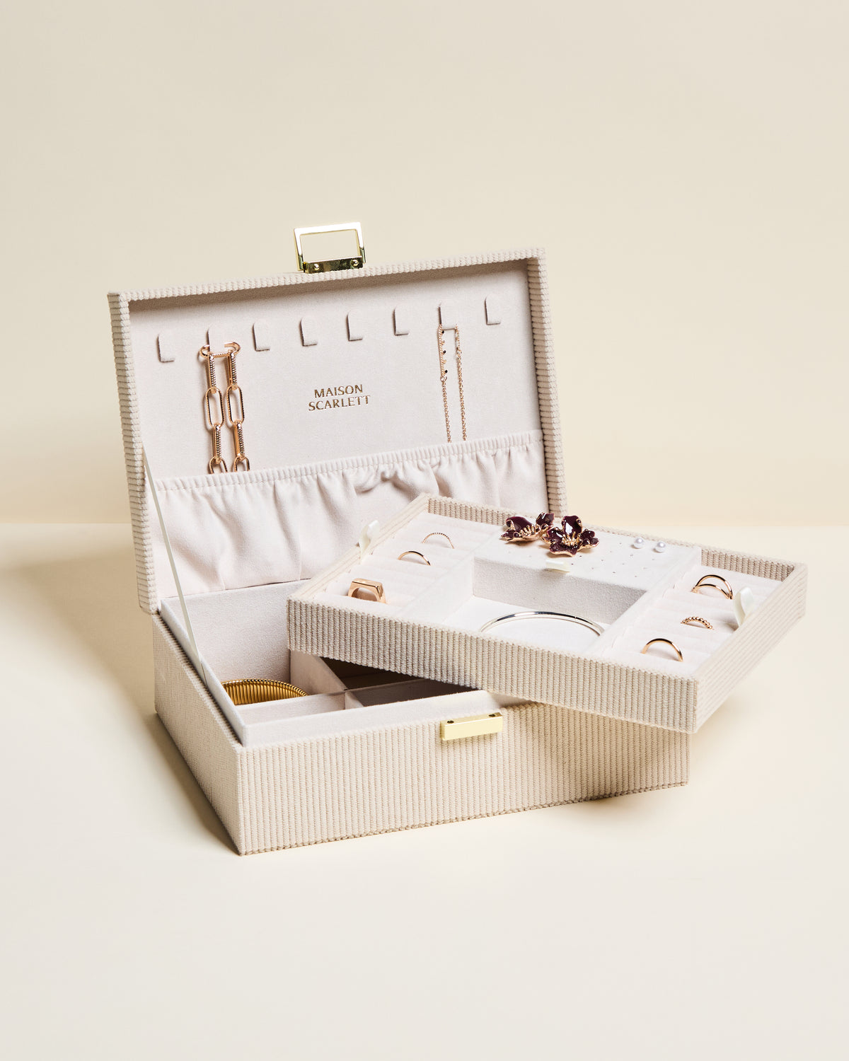 Louise corduroy jewelry box