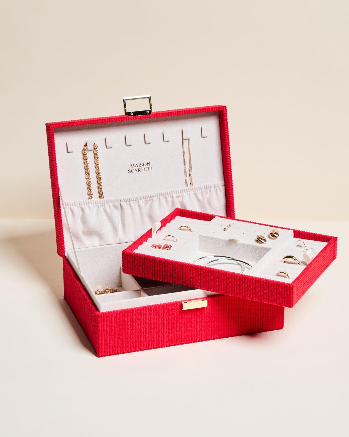 Louise corduroy jewelry box
