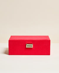Louise corduroy velvet jewellery box