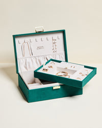 Louise corduroy velvet jewellery box
