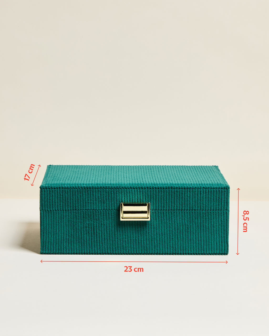 Louise corduroy velvet jewellery box