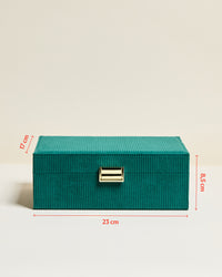 Louise corduroy velvet jewellery box