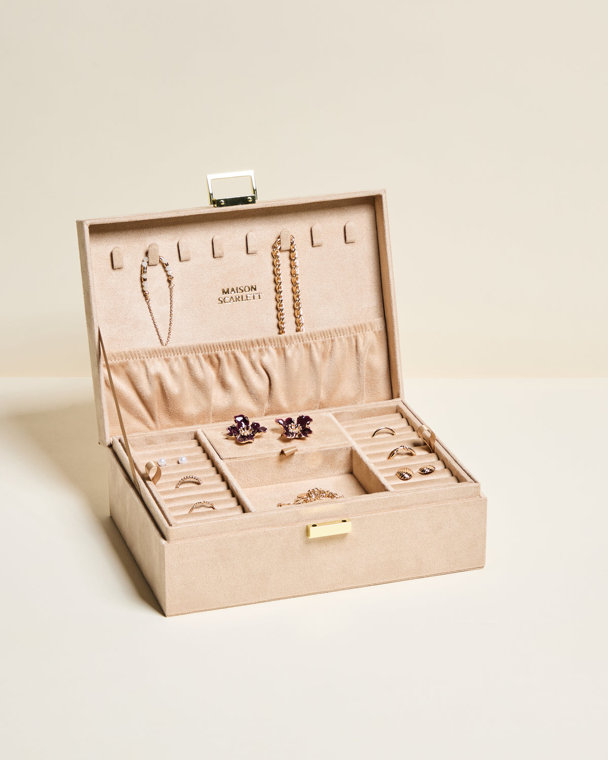 Louise Velvet Jewelry Box