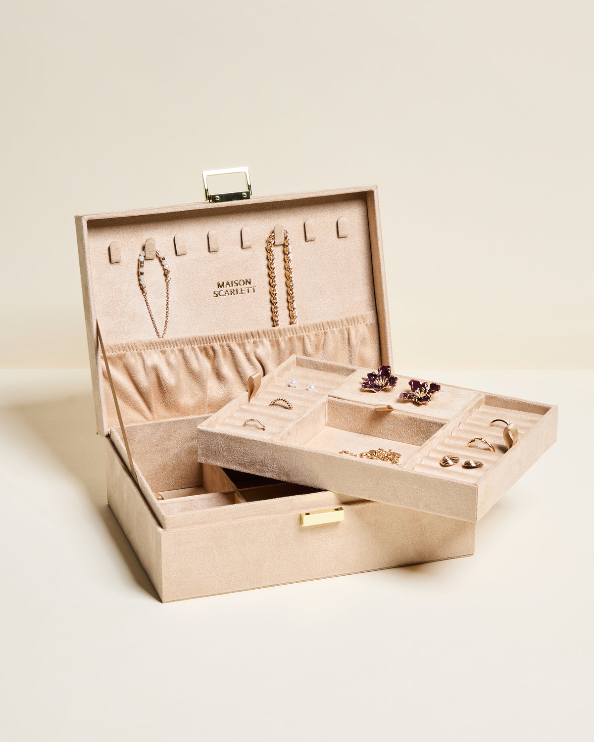 Louise Velvet Jewelry Box