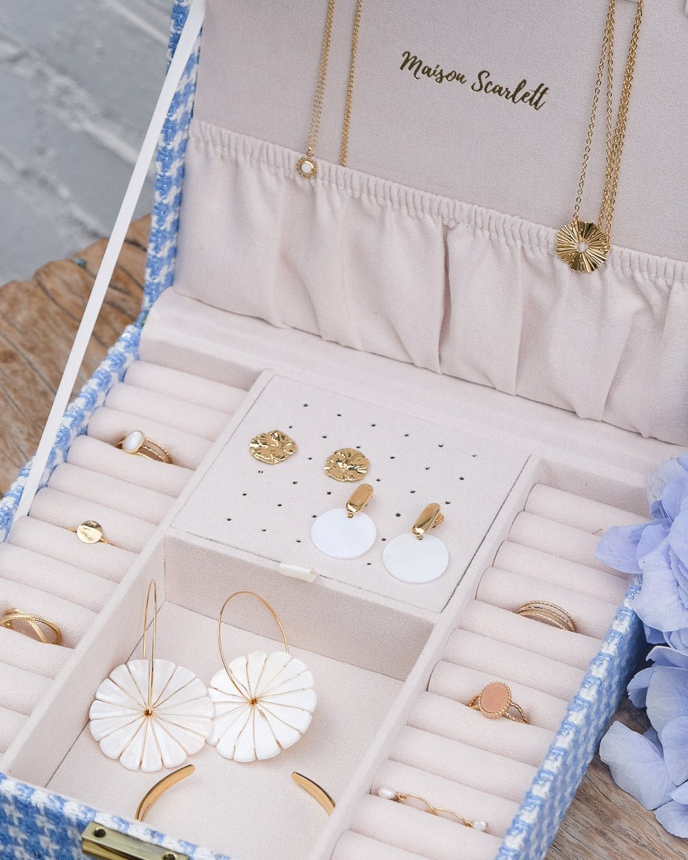 Anne houndstooth jewelry box - outlet