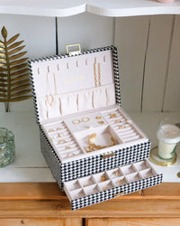 Denise houndstooth jewelry box - outlet