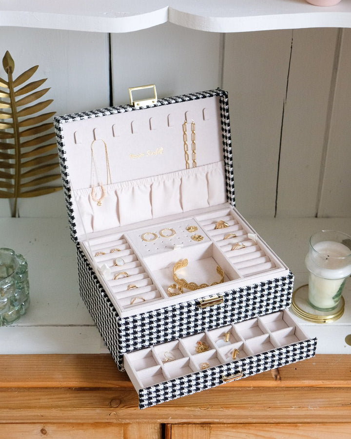 Denise houndstooth jewelry box