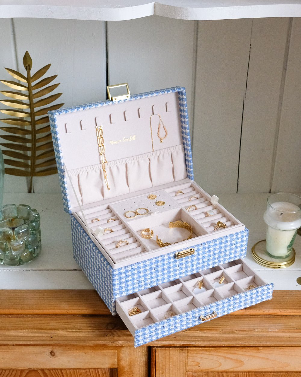 Denise houndstooth jewelry box - outlet