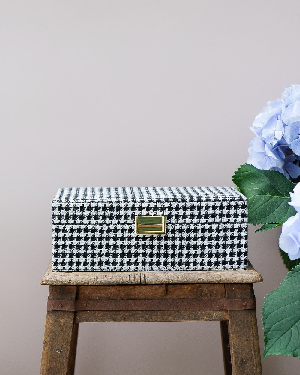 Louise Houndstooth Jewelry Box - Outlet