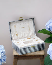 Louise Houndstooth Jewelry Box - Outlet