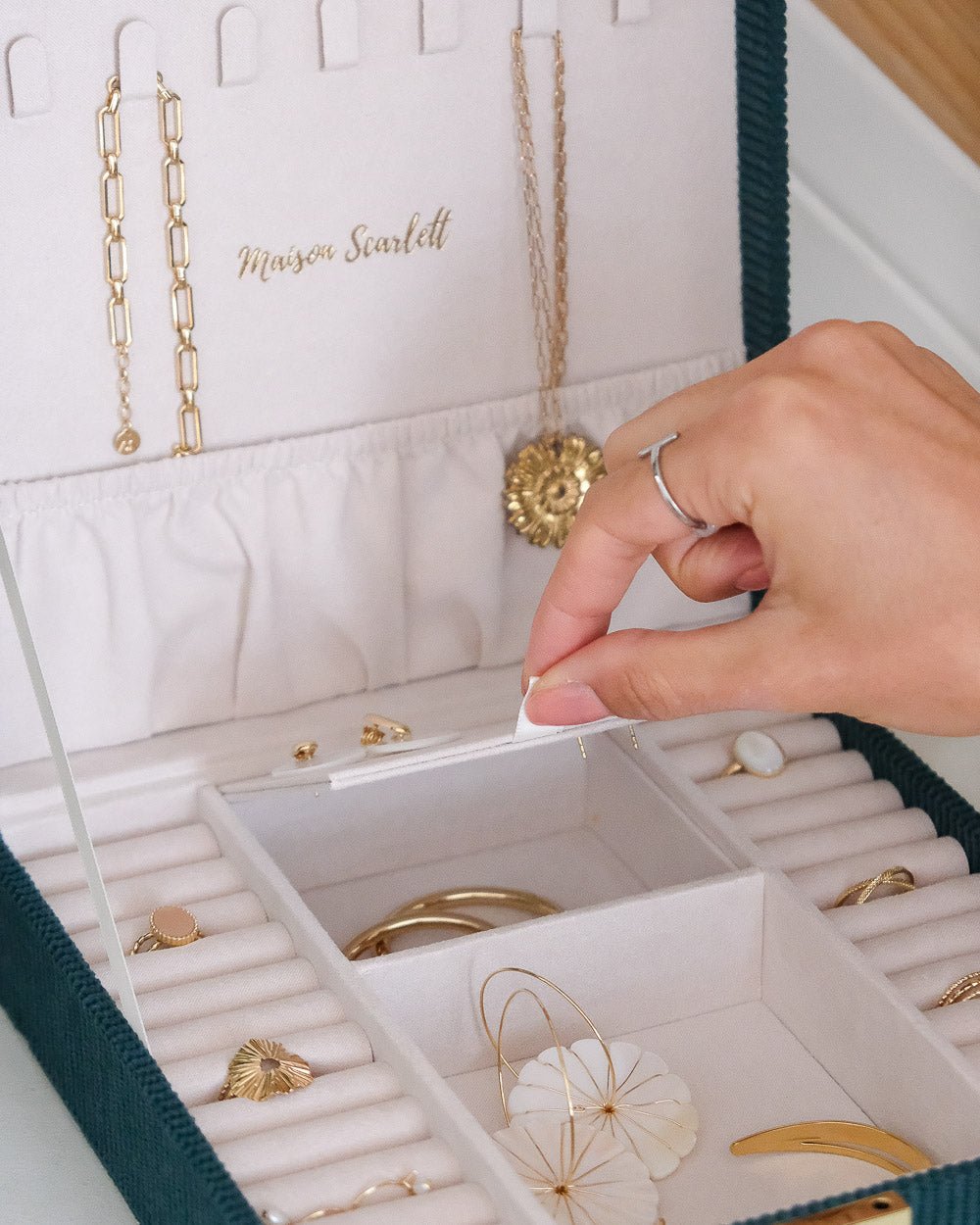 Anne corduroy jewelry box - outlet