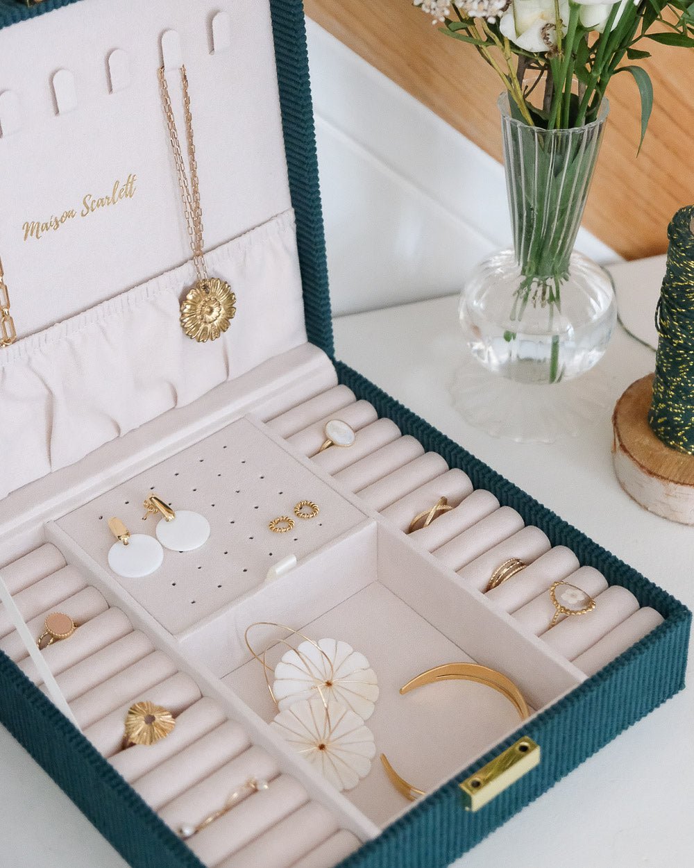 Anne corduroy jewelry box - outlet