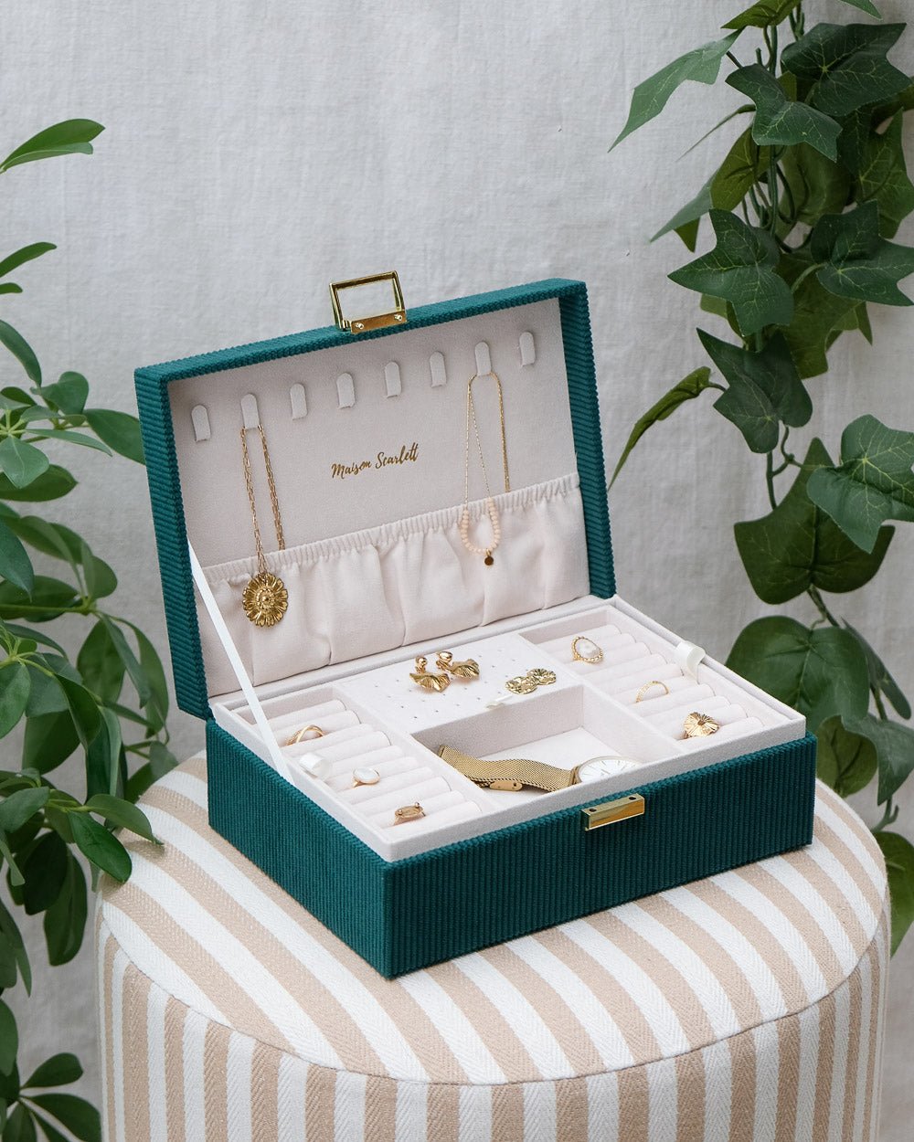 Louise Corduroy Jewelry Box - Outlet