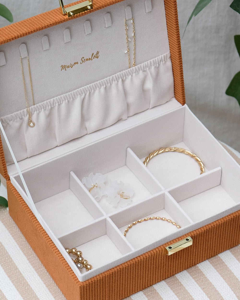 Louise Corduroy Jewelry Box - Outlet