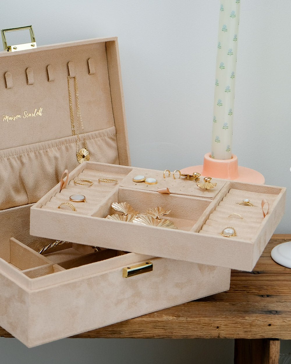 Louise Velvet Jewelry Box - Outlet