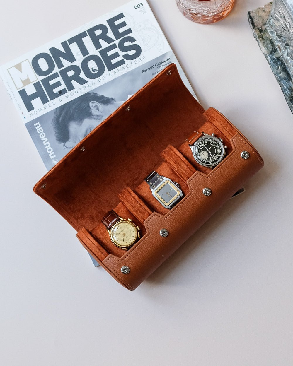 James 3 slots travel watch box