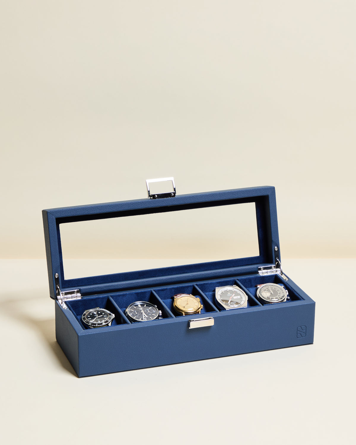 Jean watch box with 5 compartments