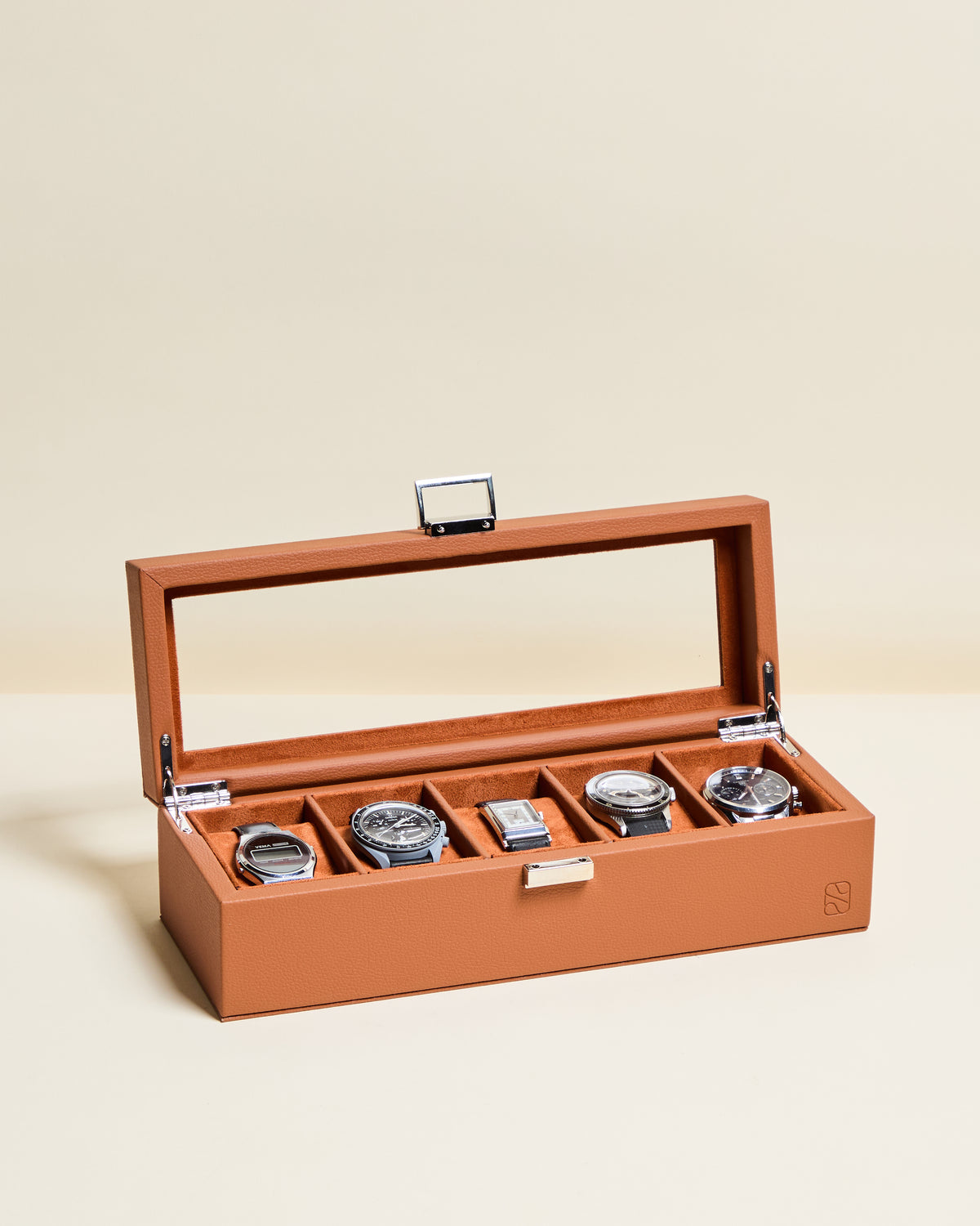 Jean watch box with 5 compartments
