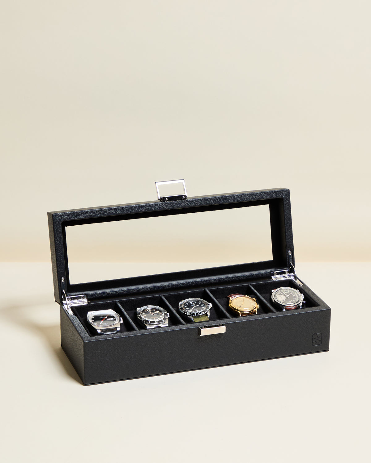 Jean watch box with 5 compartments