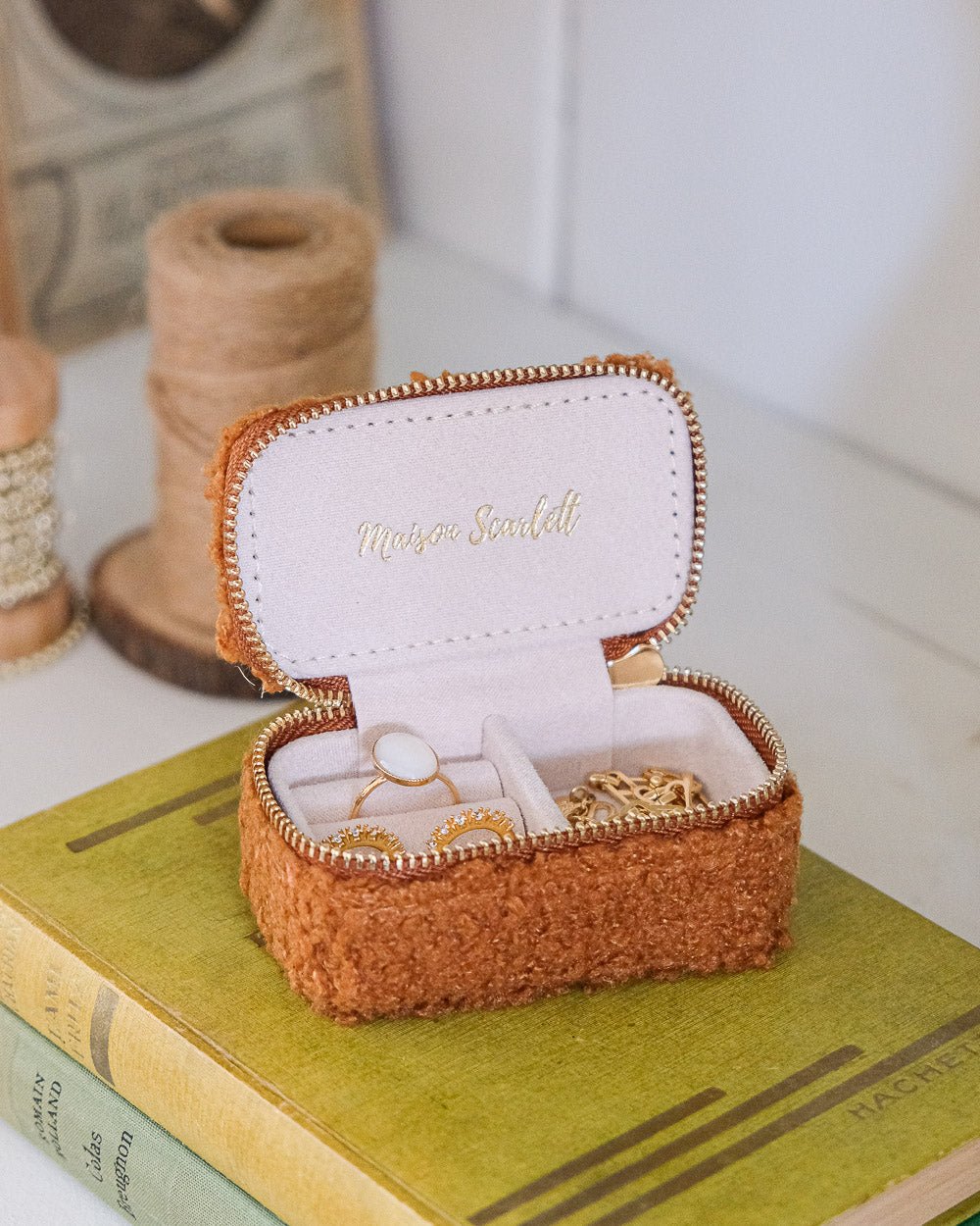 Marie Mini Fleece Travel Jewelry Box - Outlet