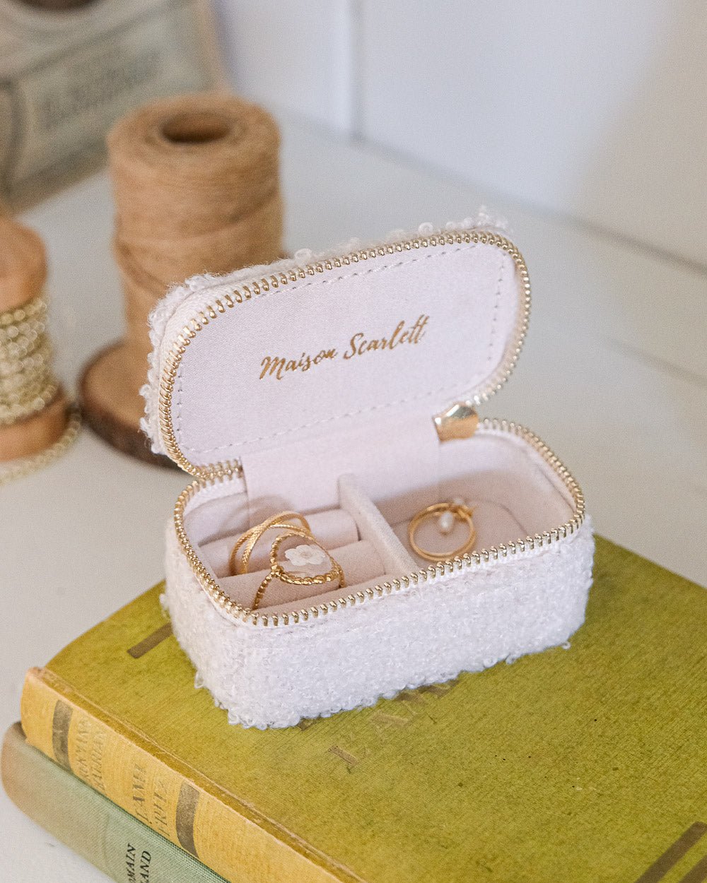Marie Mini Fleece Travel Jewelry Box - Outlet