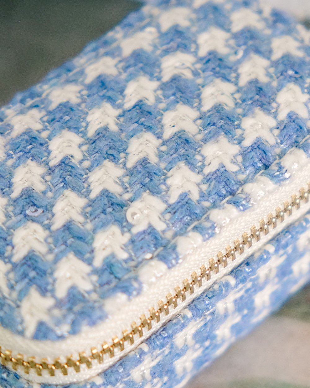 Marie mini houndstooth travel jewelry box - outlet