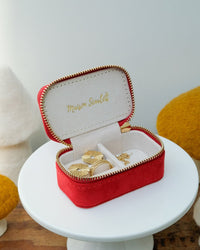 Marie velvet mini travel jewelry box - outlet