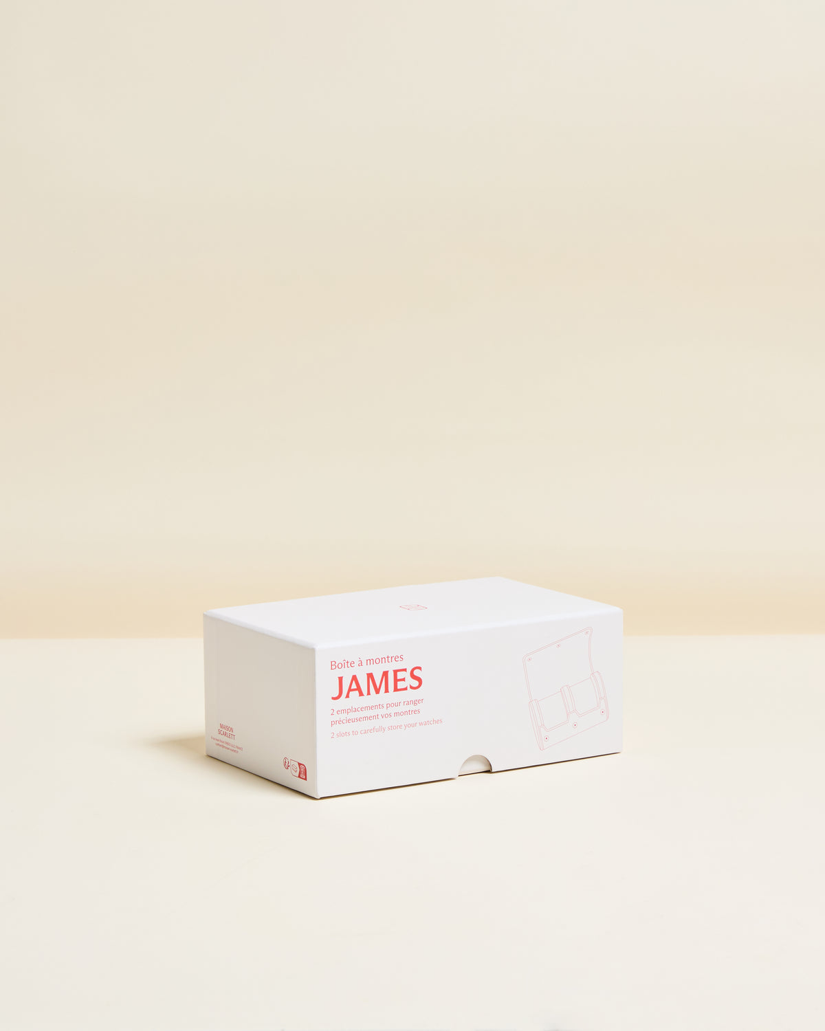 James 2-slot travel watch box