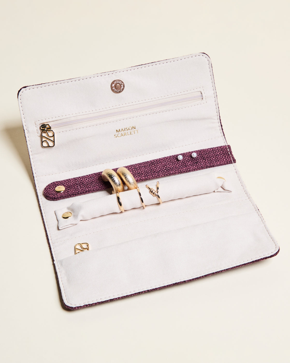 Catherine Linen Jewelry Pouch