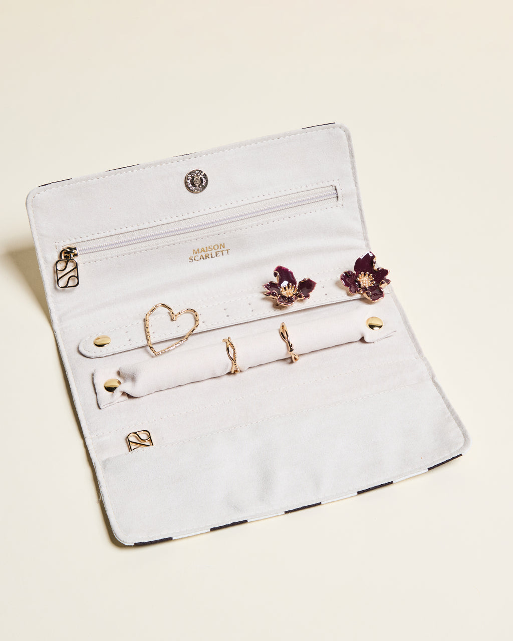 Catherine Stripes Jewelry Pouch