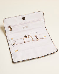 Catherine leopard velvet jewelry pouch